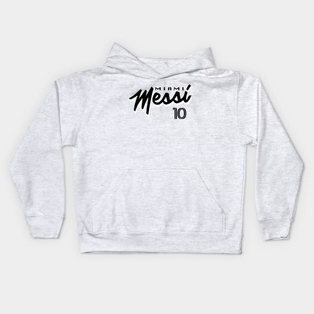 Inter Miami Messi Football Design Kids Hoodie by FanSwagUnltd